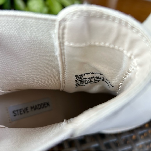 Steve Madden Womens Boots 11 Ivory Roxie Faux Leather - Picture 4 of 8